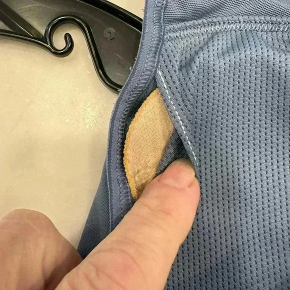 Athleta tank with built in bra & racer back removable pads size XS grey new - Picture 3 of 8